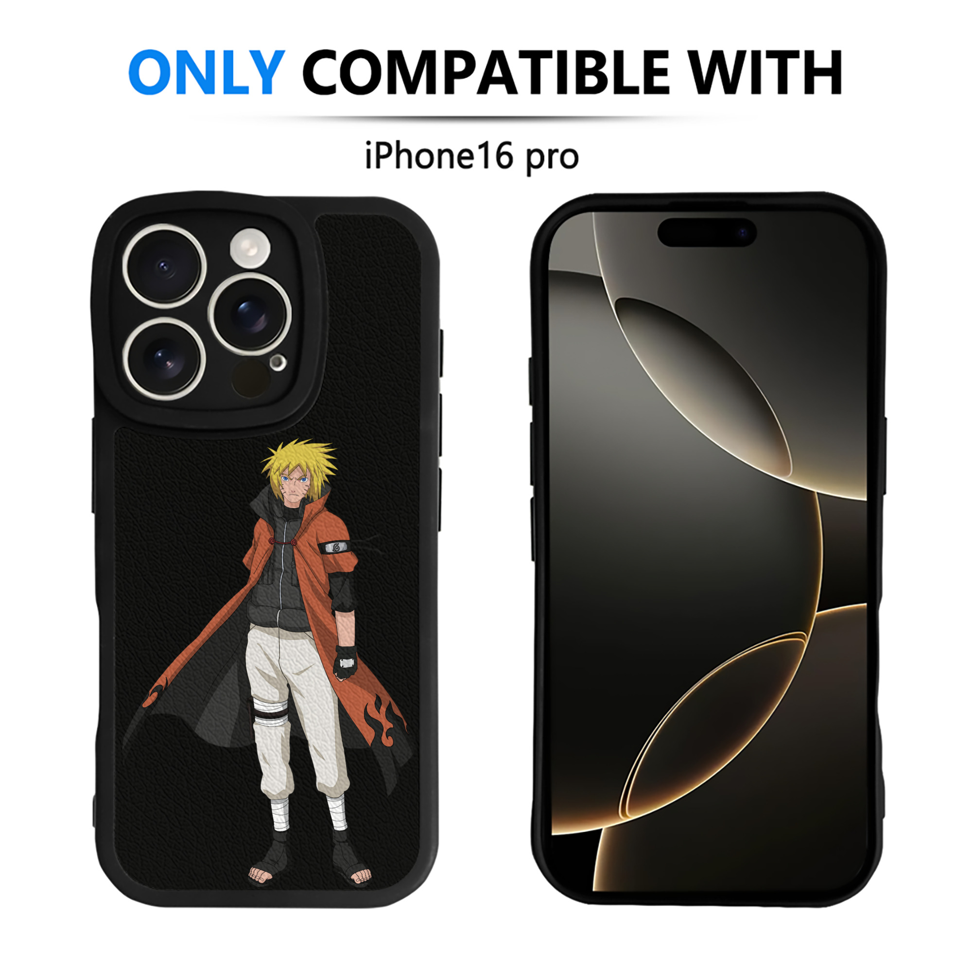 （画像用） NARUTO -ナルト- うずまき ナルト Uzumaki Naruto 【iPhone 16シリーズ対応】シリコンスマホケース（レザー調） 材質：シリコン